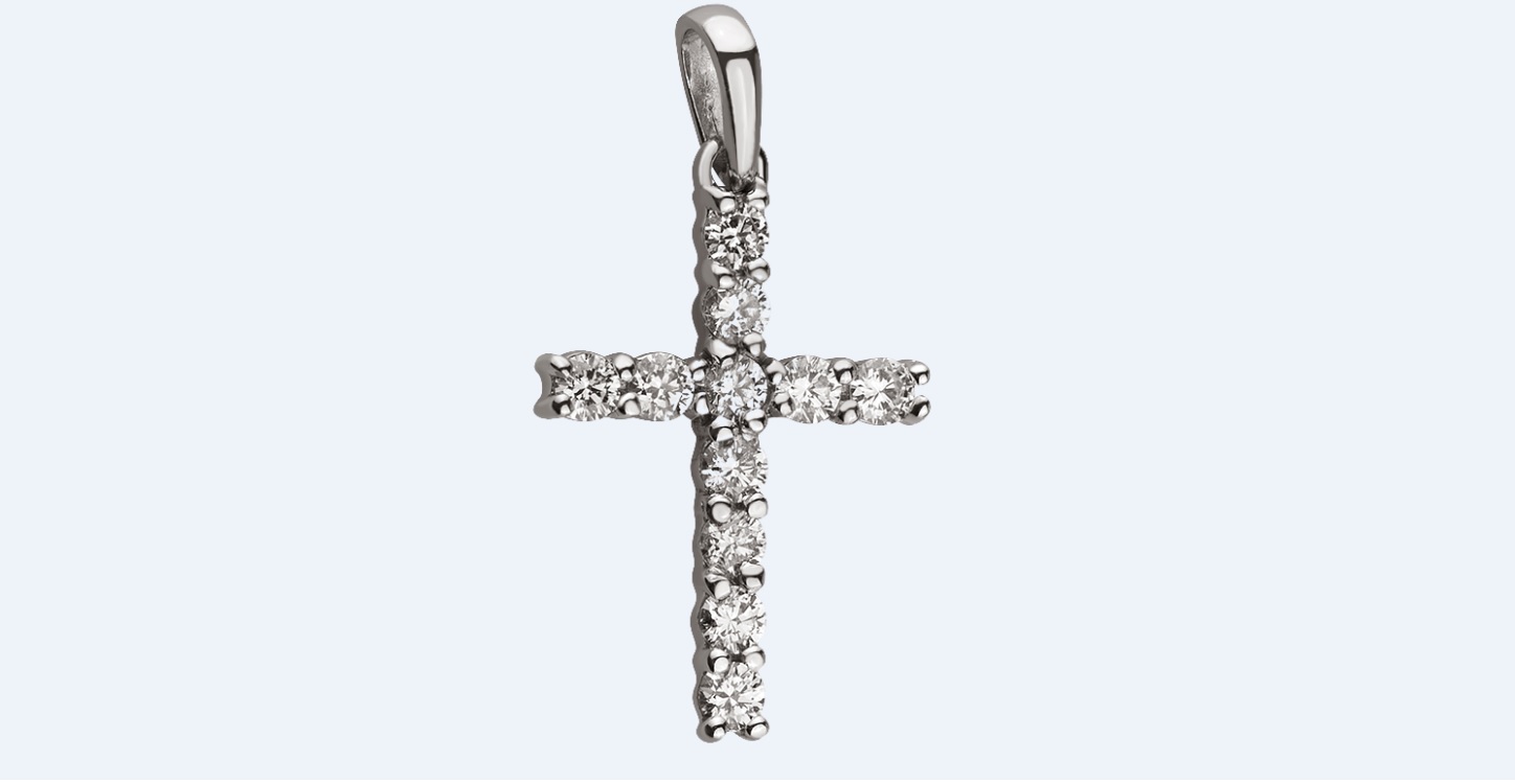 Крестик с бриллиантами (коллекция ЮК)