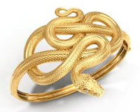 Браслет из золота в форме змеи