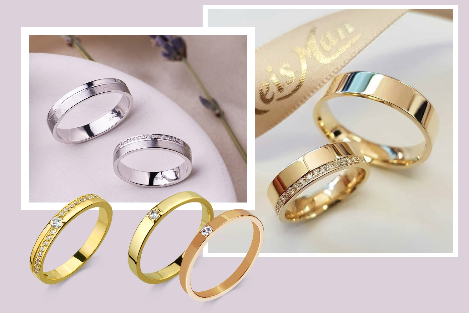 Как выбрать обручальные кольца, если у мужа и жены разные вкусы?